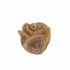 Kaars Roses Sculptures M Ø12x10cm - rustiek - cognac