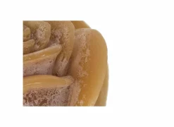 Kaars Roses Sculptures M Ø12x10cm - rustiek - cognac