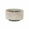 Kaarsenhouder beton Ø18x10cm - terracotta - grijs
