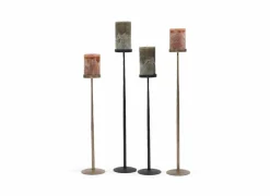 Kaarsenhouder H80cm - metaal - goud