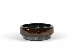 Kaarsenhouder Ø28x10,5cm - stoneware - bordeaux