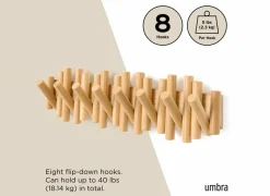 Kapstok Picket 8 Hook  61cm - naturel