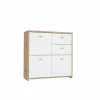 Kast Best Chest 77x30x78cm - decor - artisanale eik & wit
