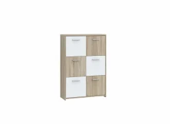 Kast Best Chest 77x30x113cm - decor  - sonoma eik & wit
