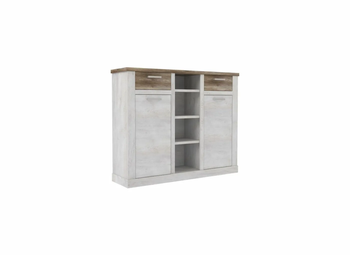 Kast Duro 160x41x128cm - decor - pine white/antique oak