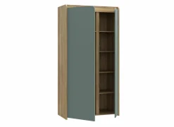 Kast Hoa 105x53x205 - decor - mauvella eik & groen