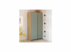 Kast Hoa 105x53x205 - decor - mauvella eik & groen