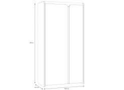 Kast Hoa 105x53x205 - decor - mauvella eik & groen