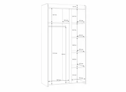 Kast Hoa 105x53x205 - decor - mauvella eik & groen
