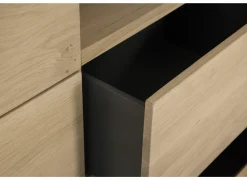 Kast Nomade 120x45x200cm - eik massief & fineer & decor - naturel