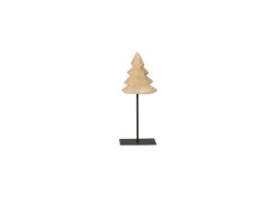 Kerstboom op voet H58cm - hout massief & metaal - naturel/zwart