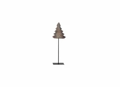 Kerstboom op voet H58cm - hout massief & metaal - grijs/zwart