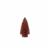 Kerstdecoratie Kerstboom met bessen H14cm - kunststof - rood