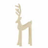 Kerstdecoratie Rendier 8x4x18,5cm - aluminium - beige