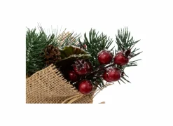 Kerststukje met Jute H16cm