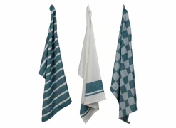 Keukenhanddoek Stoff 70x50cm - katoen - groen set van 3