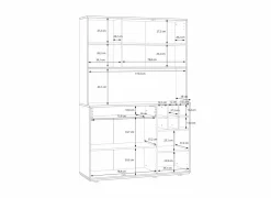 Keukenkast Mantek 120cm - decor - riva eik & zwart