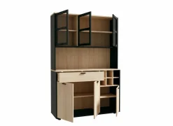 Keukenkast Mantek 120cm - decor - riva eik & zwart