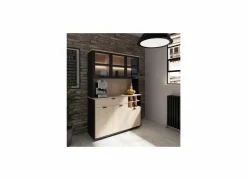 Keukenkast Mantek 120cm - decor - riva eik & zwart