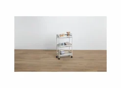 Keukentrolley Mayaj 46,5x26,5x79,6cm - staal - beige