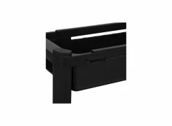 Keukentrolley uitrekbaar 37,5x15x78,5cm - kunststof - zwart