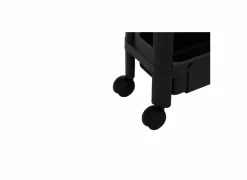 Keukentrolley uitrekbaar 37,5x15x78,5cm - kunststof - zwart