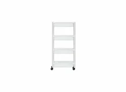 Keukentrolley uitrekbaar 37,5x15x78,5cm - kunststof - wit