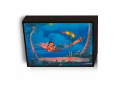 Kinderdecoratie Lilo & Stitch verlicht canvas 30x40cm