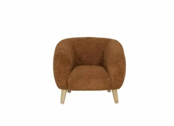 Kinderfauteuil Hush 54x44x41cm - polyestervezel - cognac