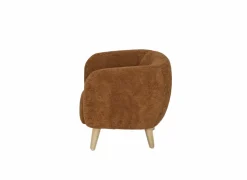 Kinderfauteuil Hush 54x44x41cm - polyestervezel - cognac