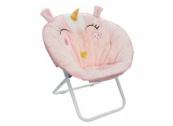 Kinderfauteuil Unicorn stof roze