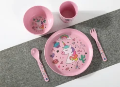 Kinderservies RPET 5-delig - kunststof - roze