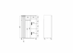 Kledingkast Kit 100x48x160cm - decor - jackson hickory & zand