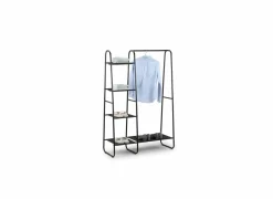 Kledingrek Pitt 100x40x150cm - metaal - zwart