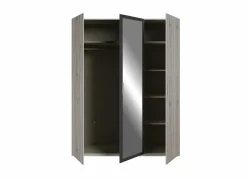 Kleerkast Adria 166cm - decor - zandeik & wolframgrijs