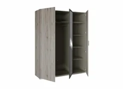 Kleerkast Adria 166cm - decor - zandeik & wolframgrijs