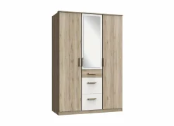 Kleerkast Cariba 135cm - decor - sanremo & wit