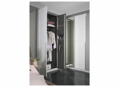 Kleerkast 226cm - decor - metallic grijs & artisanale eik