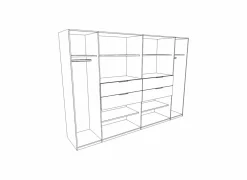 Kleerkast Denver 270cm - decor - artisanale eik & grafiet