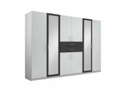 Kleerkast Diver 270cm - decor - wit/grafiet