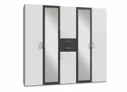 Kleerkast Diver 225cm - decor - wit & grafiet