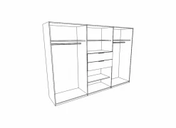 Kleerkast Diver 270cm - decor - sonoma eik/grafiet