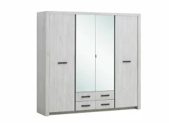 Kleerkast Elvis 218cm - decor - witte eik