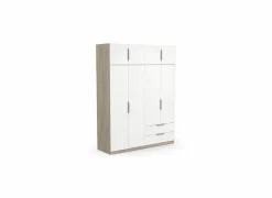 Kleerkast Ghost 157cm - decor - kronberg eik & wit
