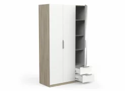 Kleerkast Ghost 119cm - decor - kronberg eik & wit