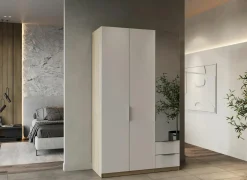 Kleerkast Ghost 119cm - decor - kronberg eik & wit