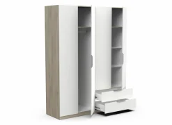 Kleerkast Ghost 157cm - decor - kronberg eik & wit
