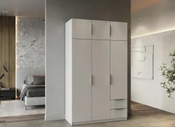 Kleerkast Ghost 119cm - decor - wit