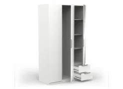 Kleerkast Ghost 119cm - decor - wit