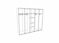 Kleerkast Holmes 250cm - MDF - eik